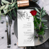 Calligraphie Mariage rustique Dîners Menu