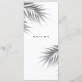 Calligraphie Mariage rustique Dîners Menu (Dos)