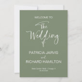 Calligraphie Mariage Simple Moderne Programme (Devant)