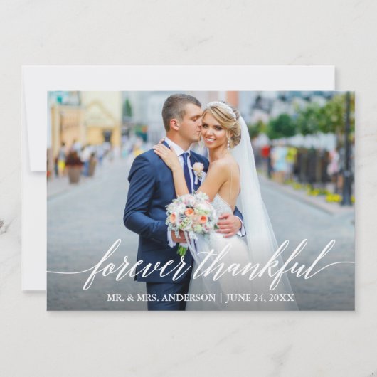 Calligraphie Merci QR Code 2 Mariage photo (Devant)