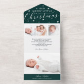 Calligraphie mignonne 4 Photos Faire-part de naiss (À l'intérieur)