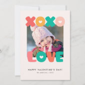 Calligraphie mignonne Enfants Valentines Carte pho (Devant)