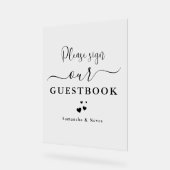 Calligraphie minimale Guide personnalisé de mariag (Angle)