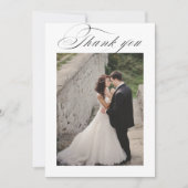 Calligraphie minimale Mariage Photos Carte de reme (Devant)