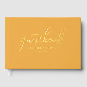 Calligraphie minimaliste à la moutarde chaude