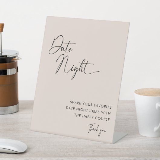 Calligraphie minimaliste Date Nuit Idées Signe (In SItu)