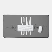 Calligraphie minimaliste des initiales de monogram (Clavier et souris)