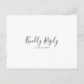 Calligraphie minimaliste Mariage Menu Choix Répond (Devant)