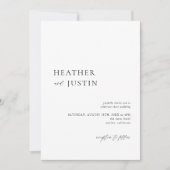 Calligraphie minimaliste Mariage Photo Invitation (Devant)