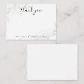 Calligraphie minimaliste Merci Carte de note (Devant / Derrière)