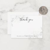 Calligraphie minimaliste Merci Carte de note (Devant/Arrière en situation)