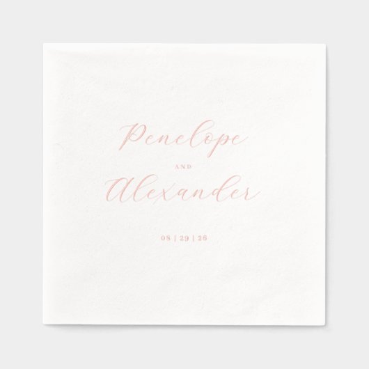Calligraphie minimaliste rose élégante (Recto)