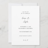 Calligraphie MOD Enregistrer la date Invitation (Devant)