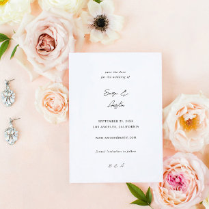 Calligraphie MOD Enregistrer la date Invitation