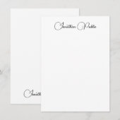 Calligraphie Modèle Verticale Moderne (Devant / Derrière)