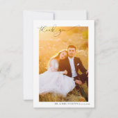 Calligraphie moderne 2 Mariage photo Merci (Devant)