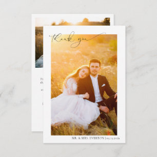 Calligraphie moderne 2 Mariage photo Merci