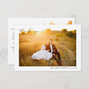 Calligraphie moderne 2 Mariage photo Merci