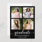 Calligraphie moderne 4 Faire-part d'obtention d'un (Devant / Derrière)