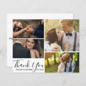 calligraphie moderne 4 photos carte de collage mar (Devant / Derrière)