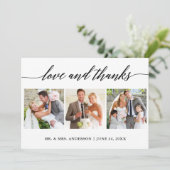 Calligraphie moderne Amour et Merci Mariage 3 Phot (Debout devant)