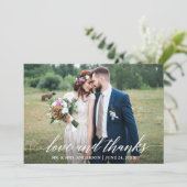 Calligraphie moderne Amour Mariage Merci 6 Photos (Debout devant)