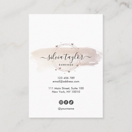 Calligraphie moderne art Elevage carte d'affichage (Dos)