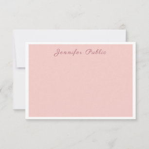 Calligraphie moderne Blush Pink Élégant Modèle