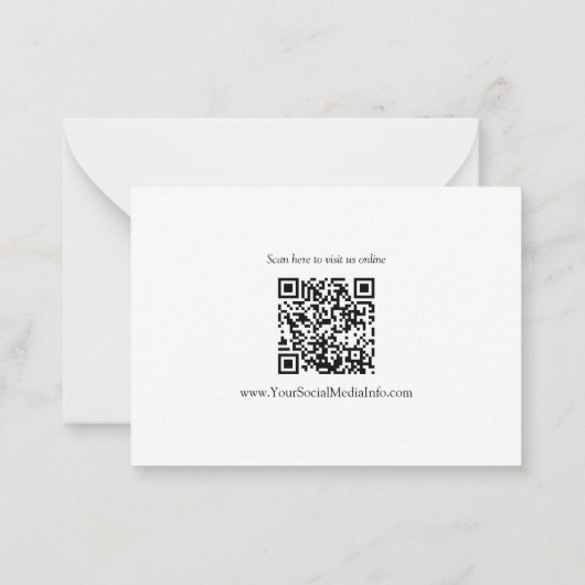 Calligraphie moderne Business QR Code carte cadeau (Dos)