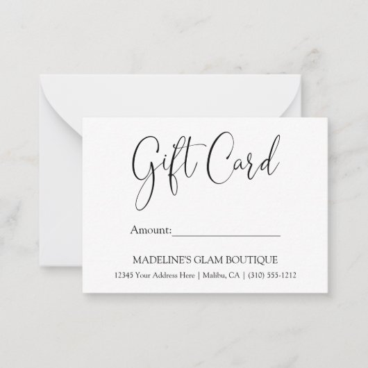 Calligraphie moderne Business QR Code carte cadeau (Devant)