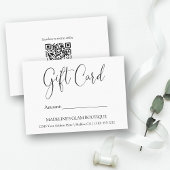 Calligraphie moderne Business QR Code carte cadeau