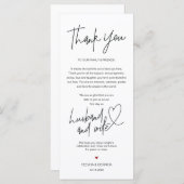 Calligraphie moderne Cadre Carte de remerciements (Devant / Derrière)