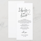 Calligraphie moderne Cadre Carte de remerciements (Devant / Derrière)