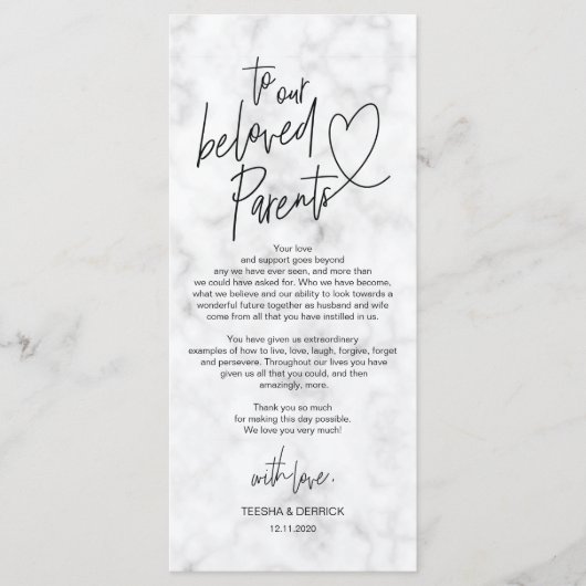 Calligraphie moderne Cadre Carte de remerciements (Devant)