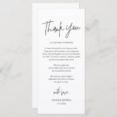 Calligraphie moderne Cadre Carte de remerciements (Devant / Derrière)