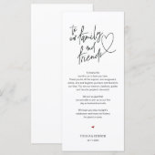 Calligraphie moderne Cadre Carte de remerciements (Devant / Derrière)