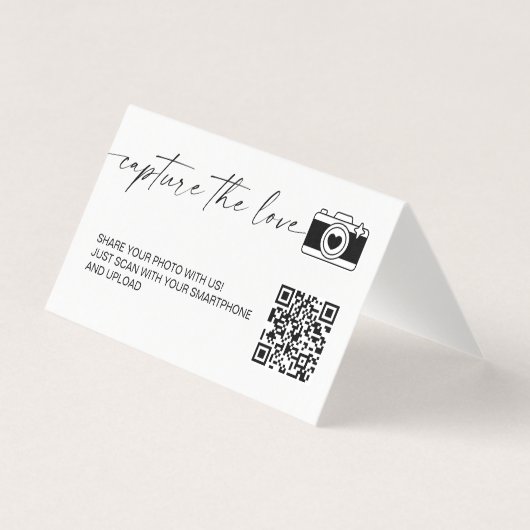 Calligraphie moderne Capturez l'amour QR code (Front)
