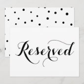 Calligraphie Moderne | Carte de mariage avec menti (Devant / Derrière)