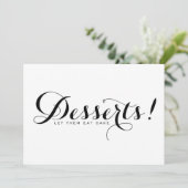 Calligraphie moderne | Carte de mariage dessert (Debout devant)