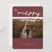 Calligraphie moderne Carte de Noël (Devant)