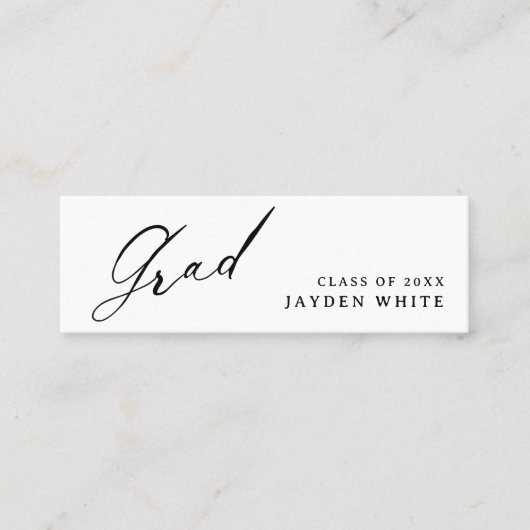 Calligraphie moderne Carte de nom simple (Devant)