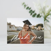 Calligraphie moderne Carte de remerciements de gra (Debout devant)