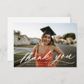 Calligraphie moderne Carte de remerciements de gra (Devant / Derrière)