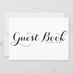 Calligraphie moderne Carte de signature de livre