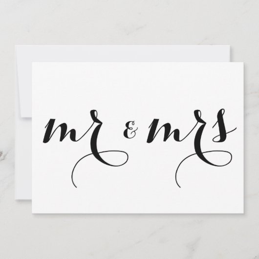 Calligraphie moderne | Carte de signe de mariage d (Devant)