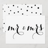 Calligraphie moderne | Carte de signe de mariage d (Devant / Derrière)