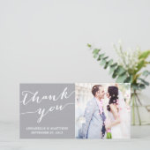 CALLIGRAPHIE MODERNE | CARTE PHOTO mariage MERCI (Debout devant)