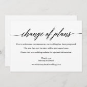 Calligraphie moderne Changement de plan Carte Mari (Devant / Derrière)