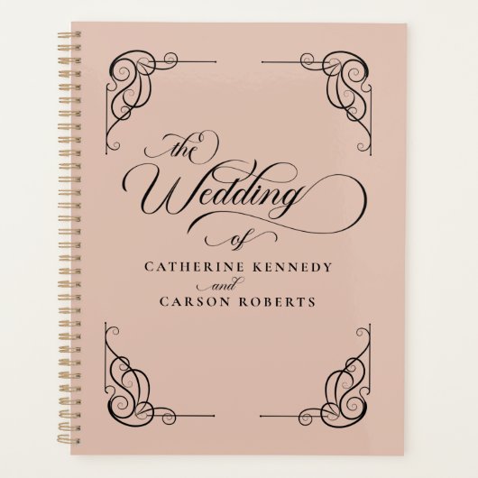 Calligraphie moderne classique Beige & noir Script (Devant)