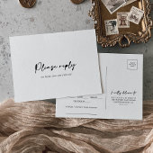 Calligraphie Moderne Élégant Menu Choix RSVP